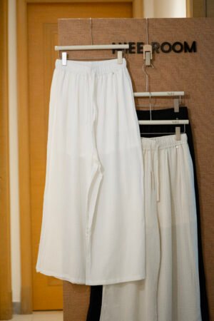 Casual Wide Leg Trousers	休闲亚麻阔腿裤