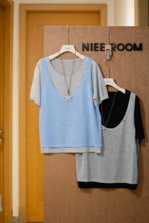 Layered Knit Top	针织假两件上衣